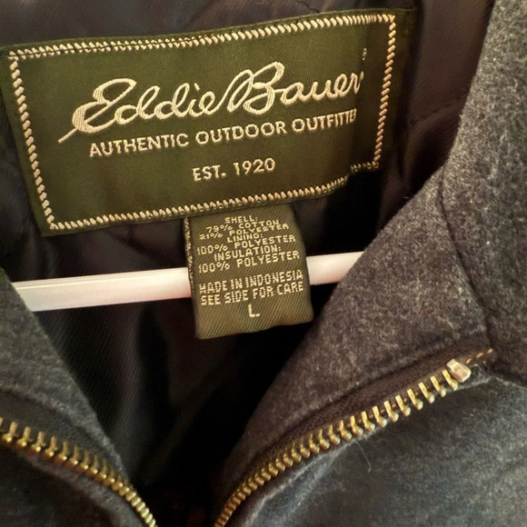 Eddie Bauer (Warm) Men's Dark Gray Jacket - Picture 3 of 8